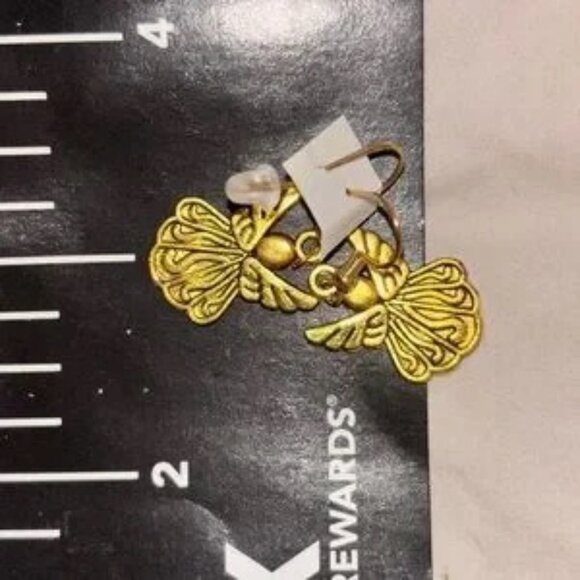 Nordstrom Gold Filigree Angel Earrings - Picture 6 of 6